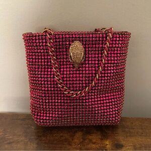Kurt Geiger Elegant Pink Stones and Gold Women's Bag Brand New